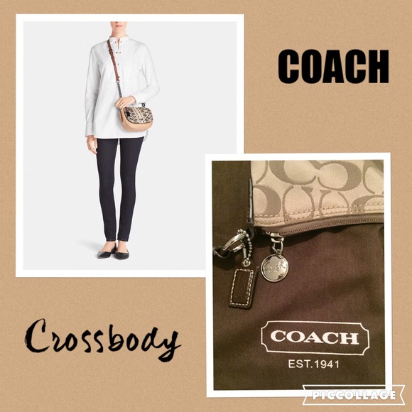 💯 COACH Signature Crossbody - Brown