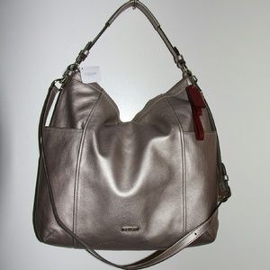 Coach authentic silver pouch handbag