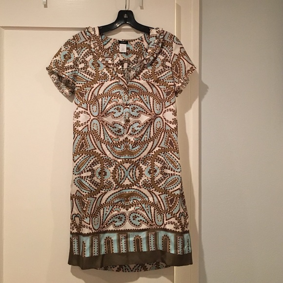 Paisley Silk Shift Dress