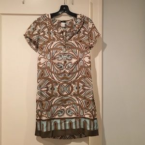 Paisley Silk Shift Dress