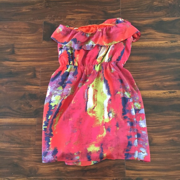 Mini pink printed dress - Picture 2 of 3