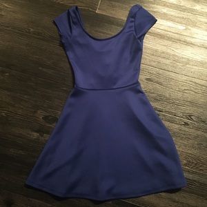 Blue backless dress
