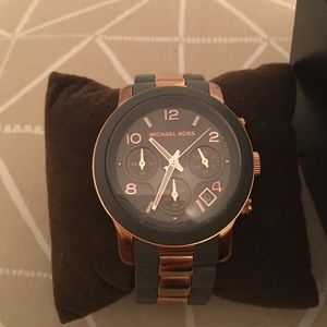 Michael Kors Rose Gold and Silicone Watch