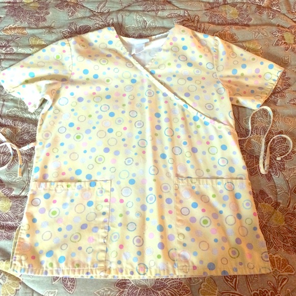 Yellow scrub top