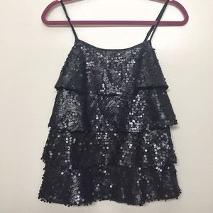 H&M Sequined black shirt covered in sparkles