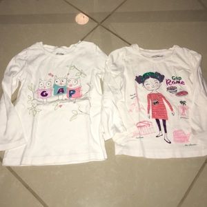 Baby gap set of two long sleeve tops size 3T
