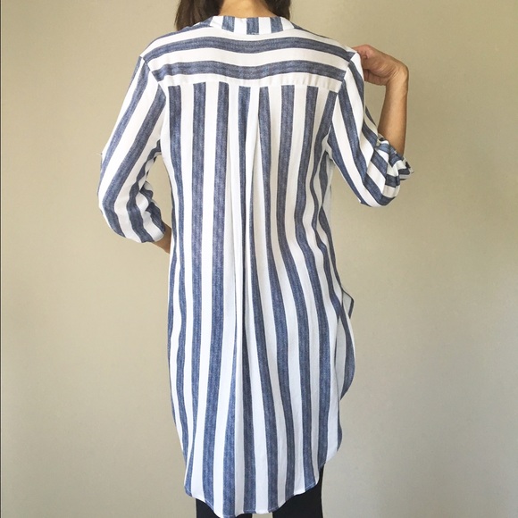 Hampton tunic blouse  . Resort stripe - Picture 2 of 4