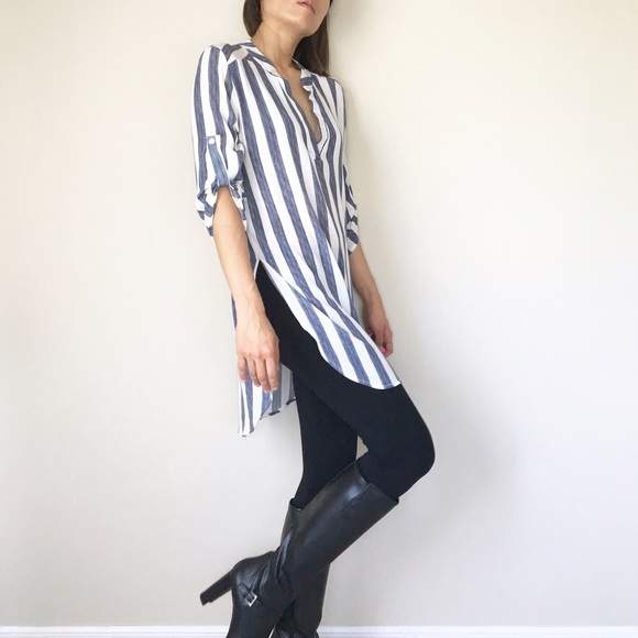 Hampton tunic blouse  . Resort stripe - Picture 3 of 4