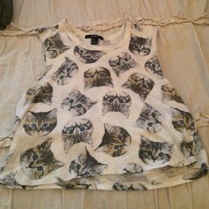 forever 21 cat muscle tee