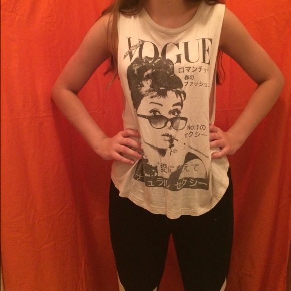 Aubrey Hepburn muscle tee
