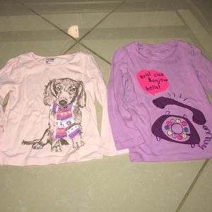 Baby gap set of two long sleeve tops size 3T