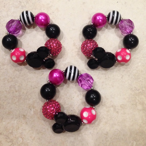 Set of 3 Minnie Mouse Bracelets