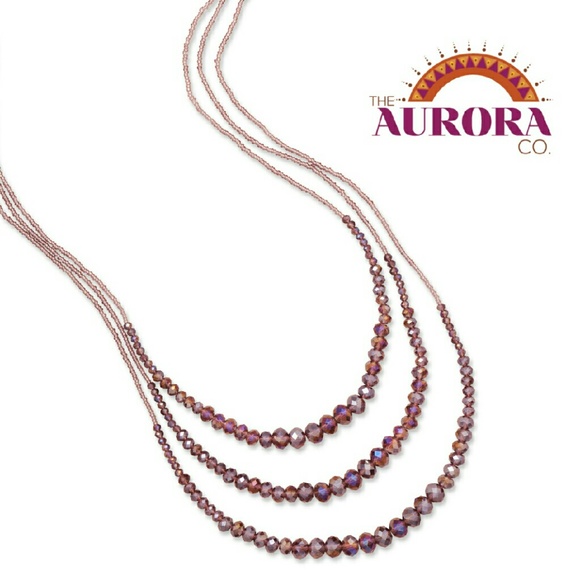 NEW | THE AURORA CO. | Rose Glass necklace - Picture 2 of 2