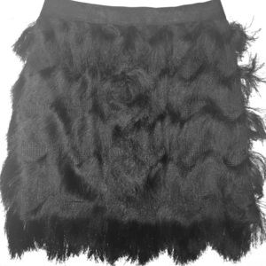 Cute fashion fringe black skirt. Never worn.