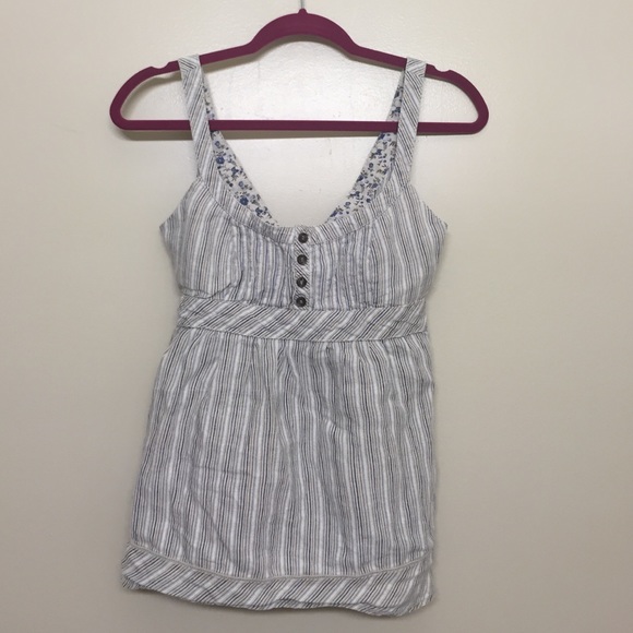 MANGO white top with light blue strips