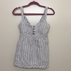 MANGO white top with light blue strips