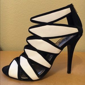 Black and White Sandal Bootie Size 9