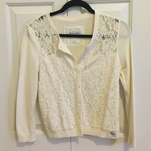 NWOT A&F lace sweater