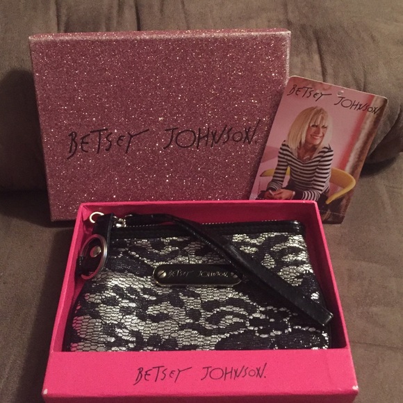 Betsey Johnson Handbags - Betsey Johnson Black Lace Wristlet