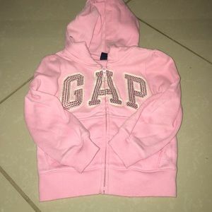 Pink baby gap logo cotton hoodie 3T