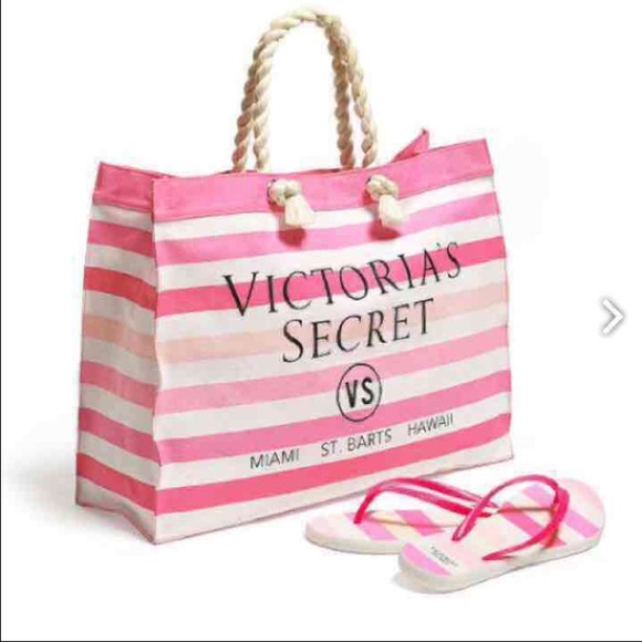 Vs tote & matching flip flops