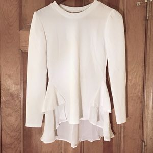 White Semi-Sheer Top