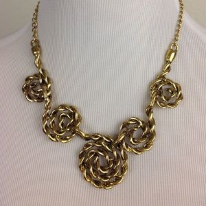 NWT Gold Spiral Bib Collar Statement Necklace NWT Gold Spiral Bib Collar Statement Necklace