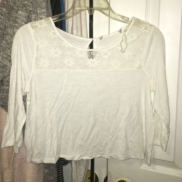 white floral crop top