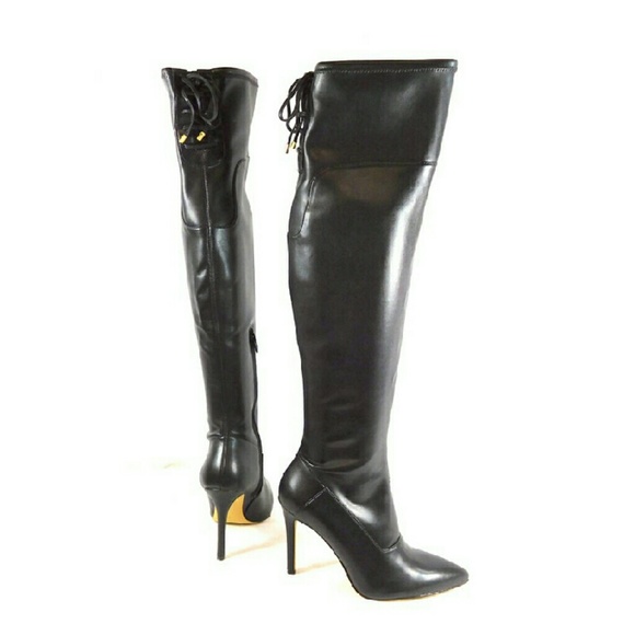 Guess Valerine Over the Knee Black Boots