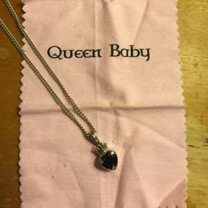Queen baby sterling silver necklace