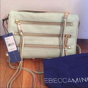 NWT Rebecca Minkoff Mini 5 Zip Crossbody in Aloe
