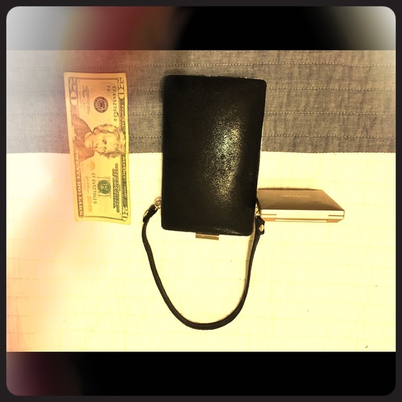 Black Shimmer Charming Charlie rectangle clutch - Picture 1 of 4