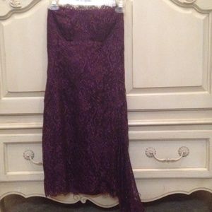 Nicole Miller strapless lace dress