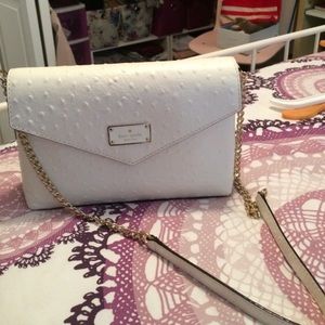 Kate Spade White Ostrich Leather Purse