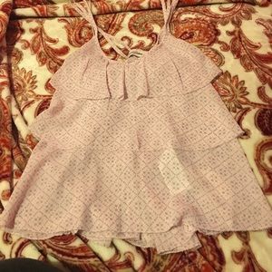 Light baby pink ambercombie shirt