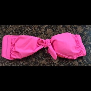 Hot Pink Bandeau Bikini top