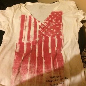 American Eagle American Flag Tee