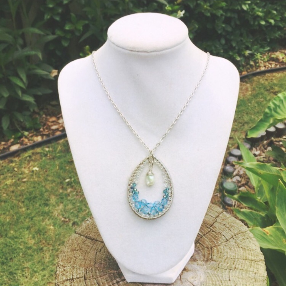 Keshi Pearl &Teardrop Necklace