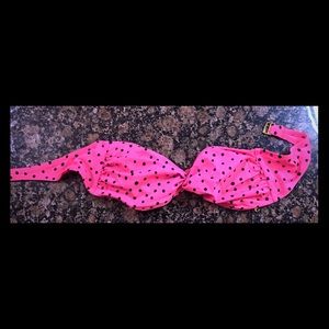 Pink bandeau bikini top