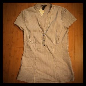 Blue and white striped blouse, H&M size 12