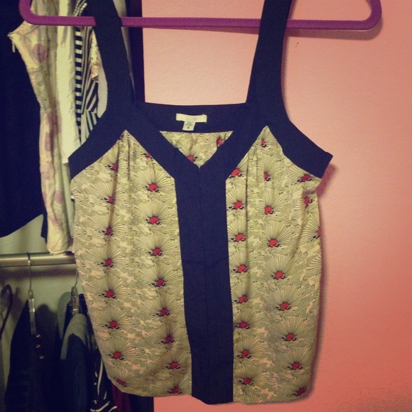 Ecote black and tan hinged tank top