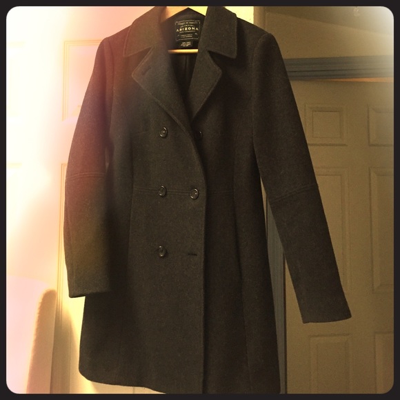Arizona dark grey wool peacoat, thigh length