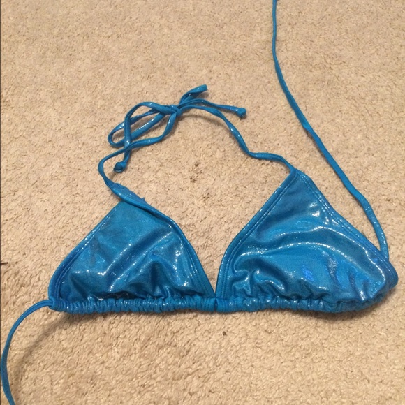 Blue Sparkly swim top