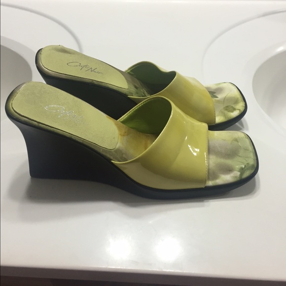 Neon green sandals