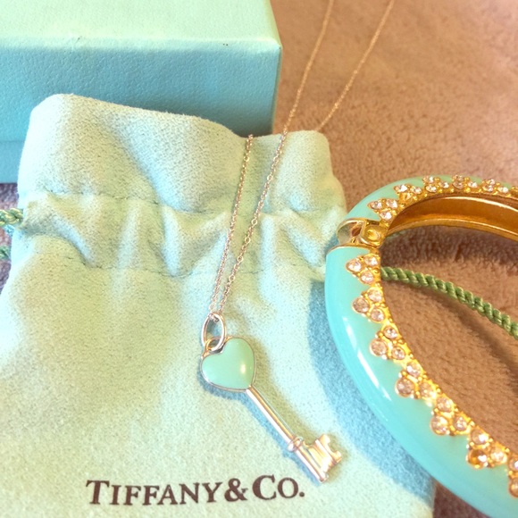 Tiffany and Co. Heart Key Pendant with Necklace
