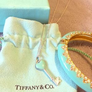 Tiffany and Co. Heart Key Pendant with Necklace