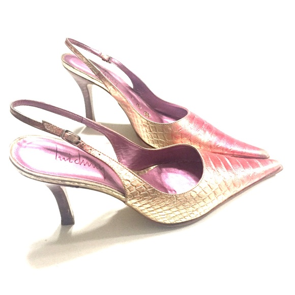 Metallic pink sling backs. Excellent condition. - Picture 1 of 1