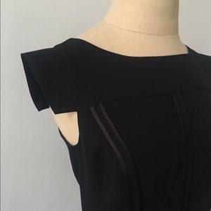 NWT Black Vince Camuto Piped Pencil Dress