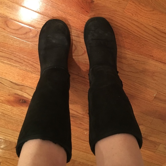 Black tall ugg boots Sz 9