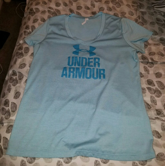 Baby blue under armour v-neck